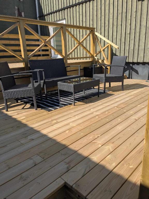 Balkón nebo terasa v ubytování Hotell Silverborgen