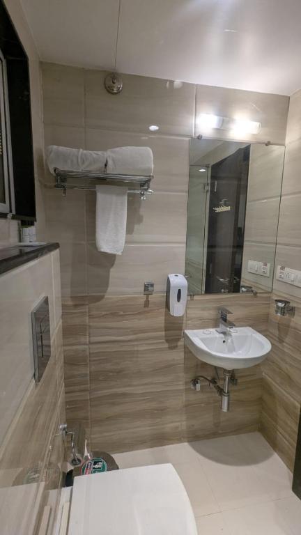 Koupelna v ubytování Aveda Diwatel