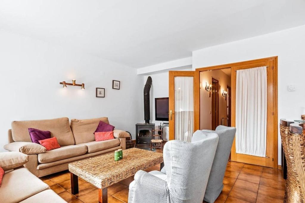 Posezení v ubytování Fantástico chalet adosado Sallent de Gallego