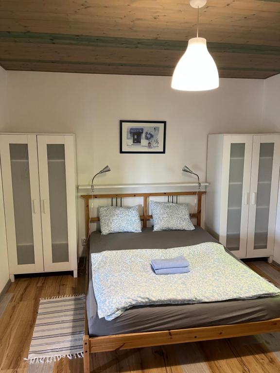 Postel nebo postele na pokoji v ubytování Bungalow Putim