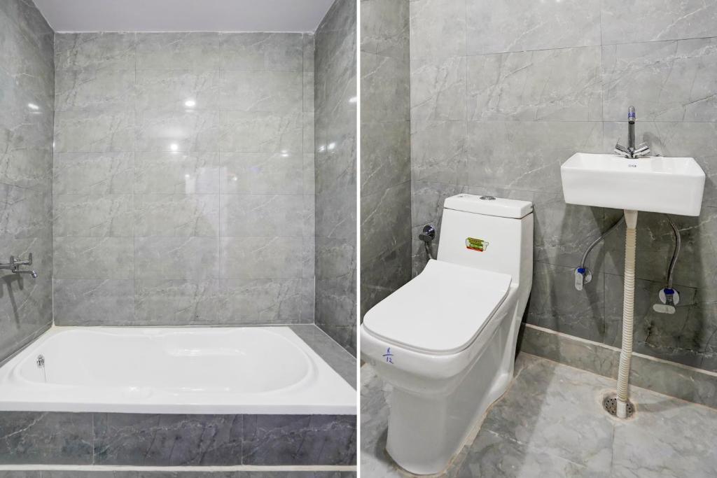 Koupelna v ubytování Hotel O Karan Residency