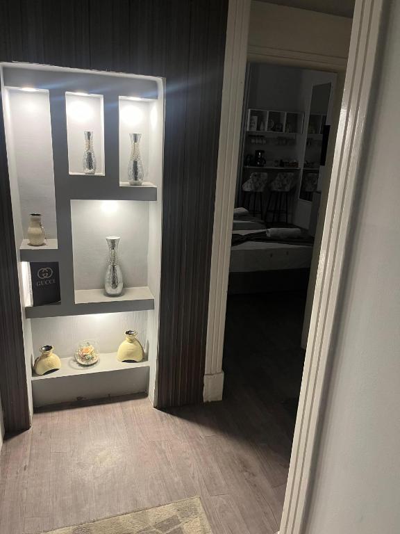 Kuchyň nebo kuchyňský kout v ubytování Downtown House Suites