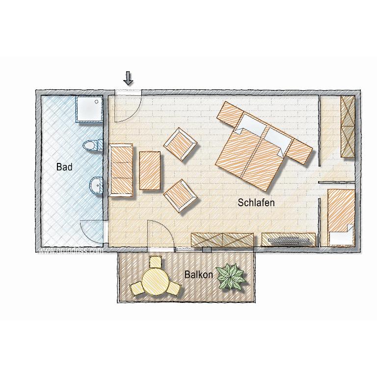 Hotel Heselbacher Hof - Double Room With Balcony