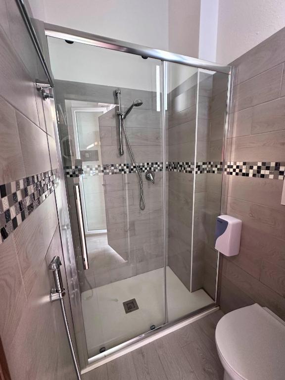 Koupelna v ubytování Hotel Ideal