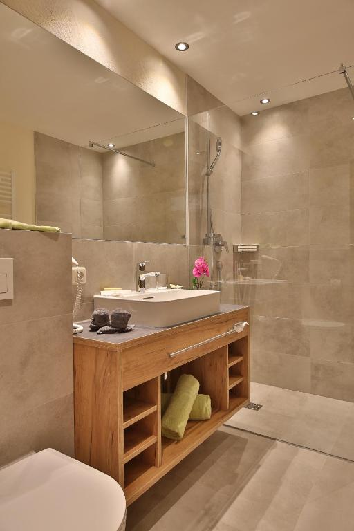 Koupelna v ubytování Hotel Montana
