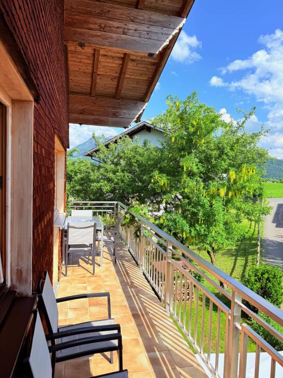 Balkón nebo terasa v ubytování Wiesen Appartment