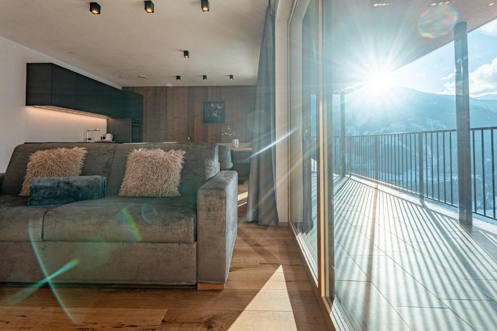 Posezení v ubytování Lahnerhof Chalets
