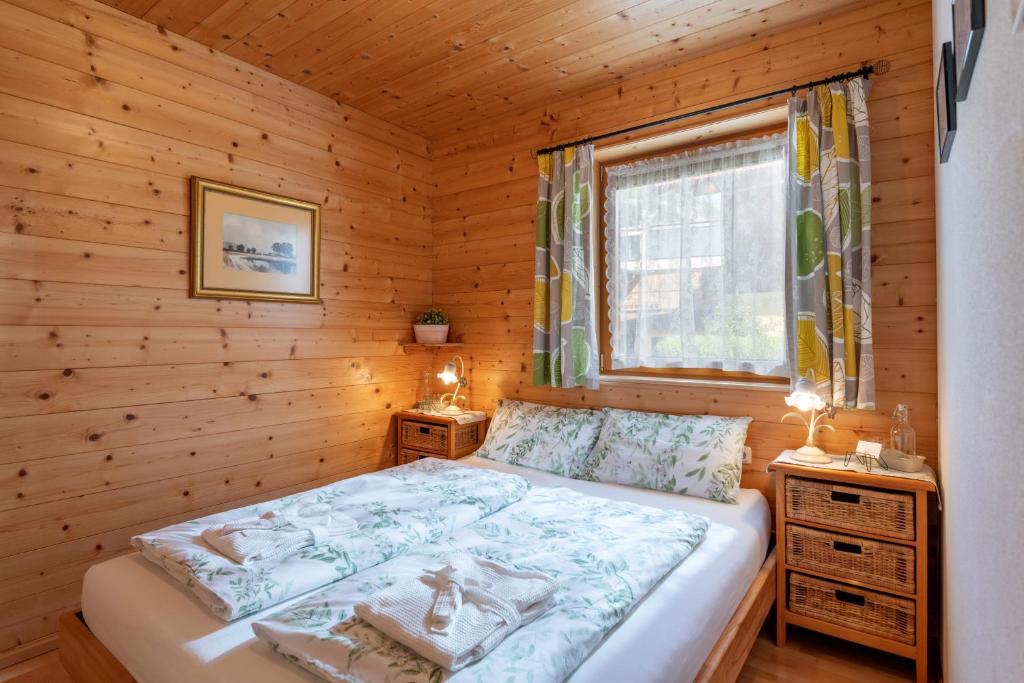 Postel nebo postele na pokoji v ubytování Chalet Terry
