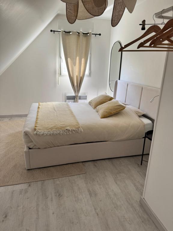 Postel nebo postele na pokoji v ubytování Maison de vacances à louer