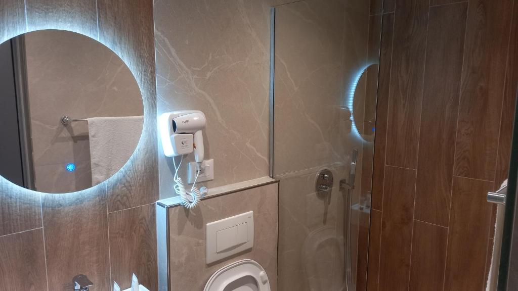 Koupelna v ubytování Hotel Aglon