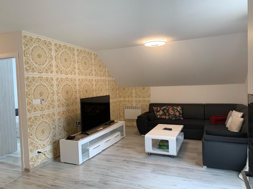 A television and/or entertainment centre at Apartmán Paseky
