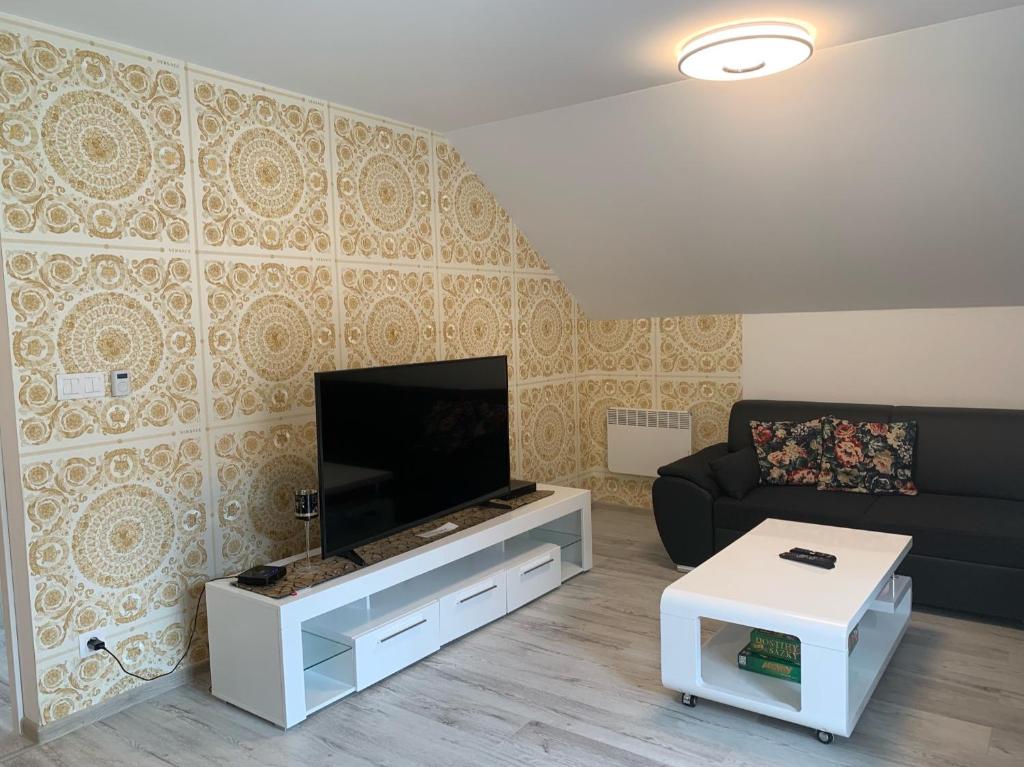 A television and/or entertainment centre at Apartmán Paseky