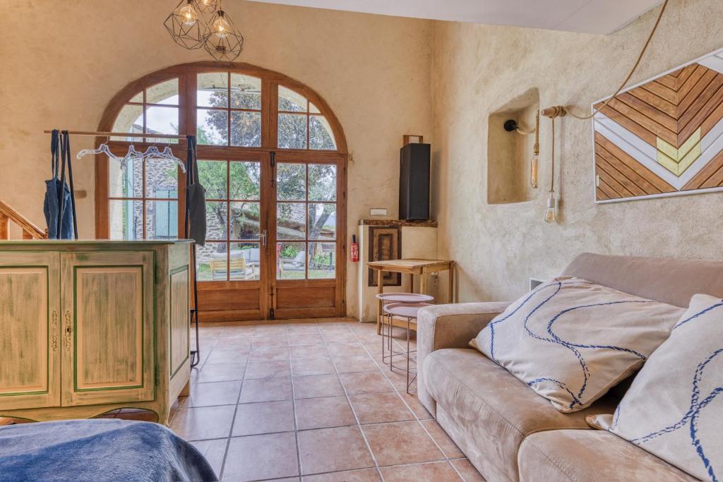 Posezení v ubytování Bastide des Moulins