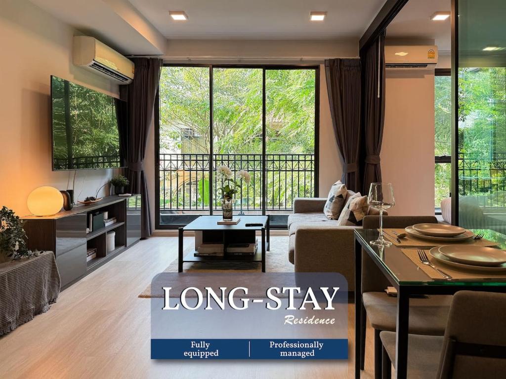 Istumisnurk majutusasutuses Contemporary Downtown - Ultra Fast WiFi - BTS Asoke