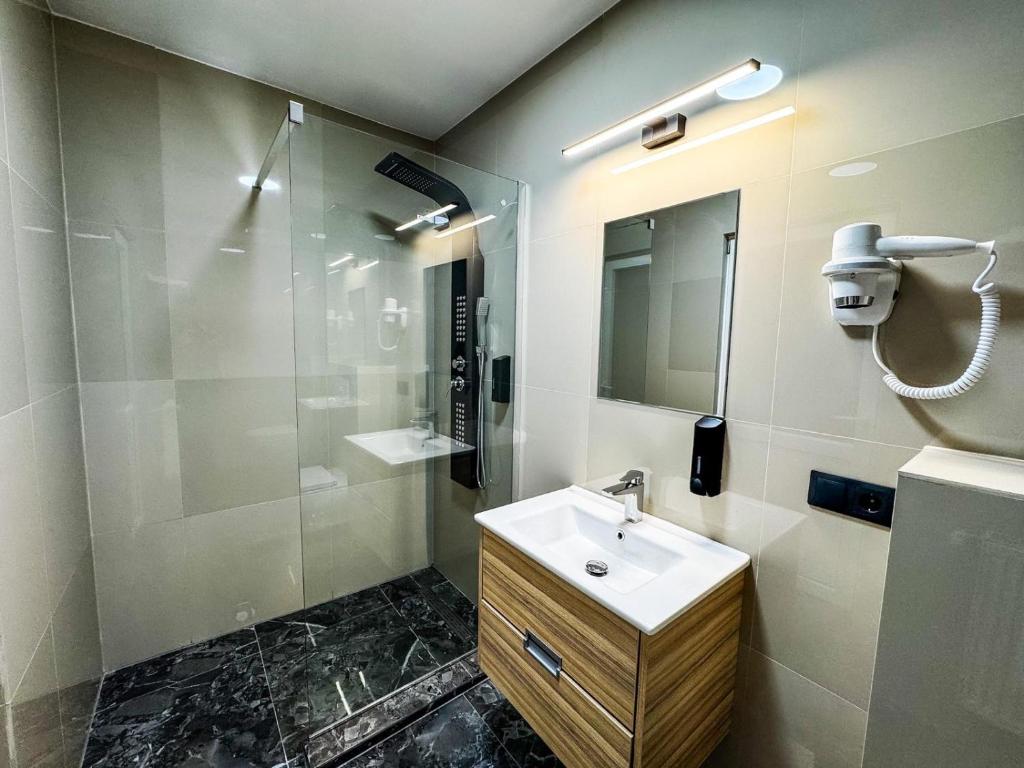 Koupelna v ubytování Hotel Dalia