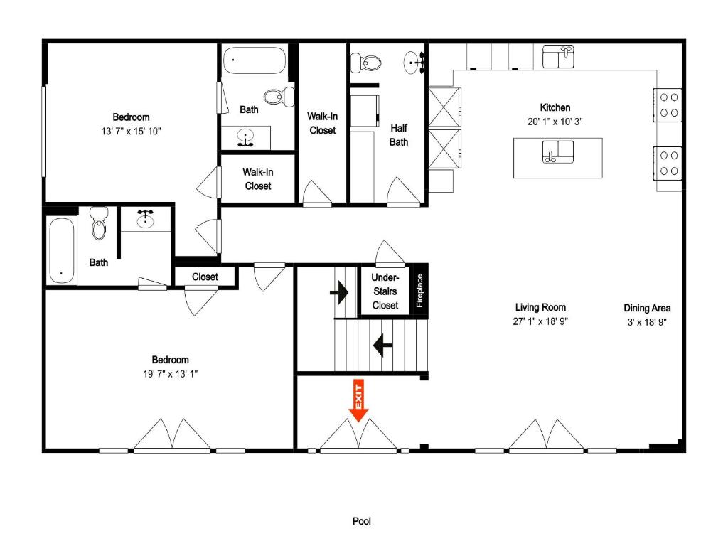 Půdorys ubytování Smoky Mountain Splash