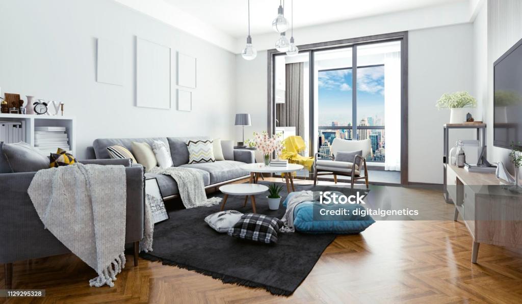 a living room with a couch and a table at Beach House in Cerro Pelón
