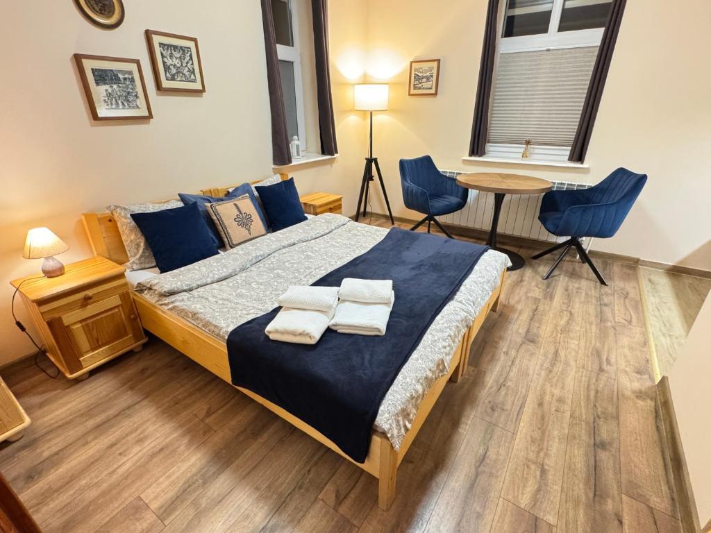 Posteľ alebo postele v izbe v ubytovaní Przystanek Rabka - Apartamenty w centrum