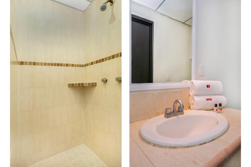 Koupelna v ubytování Capital O Hotel Victoria Morelia