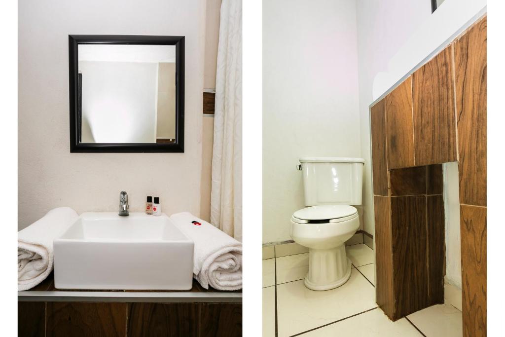 Koupelna v ubytování Capital O Hotel Victoria Morelia