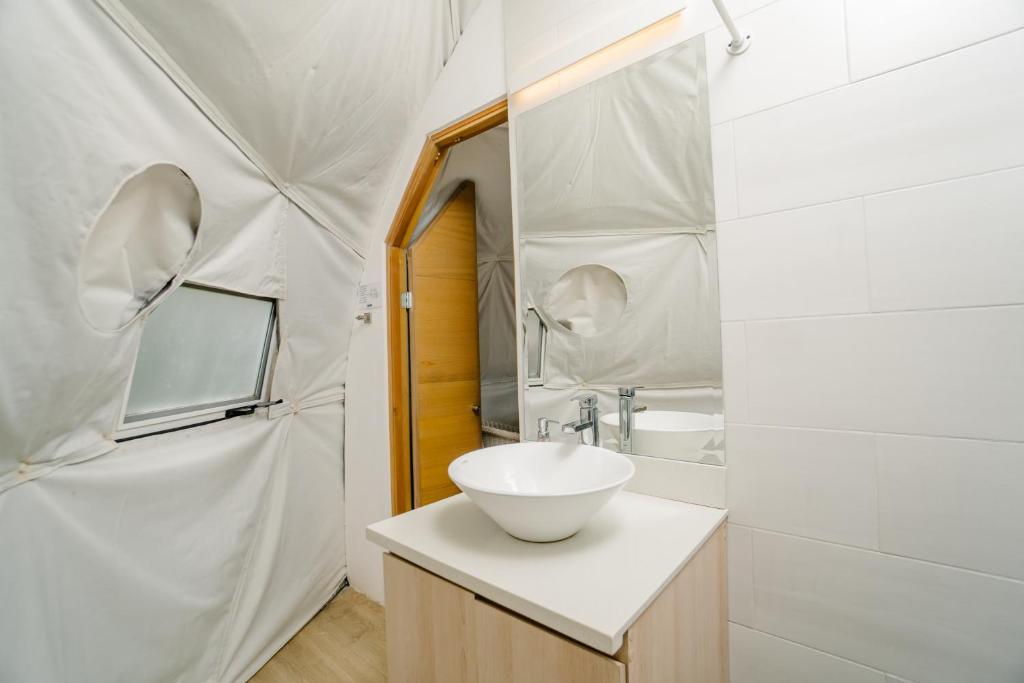 Koupelna v ubytování Glamping Tortuga Verde