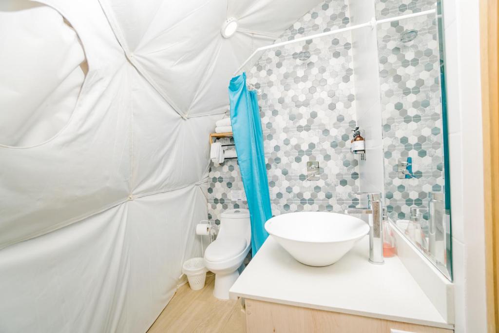 Koupelna v ubytování Glamping Tortuga Verde