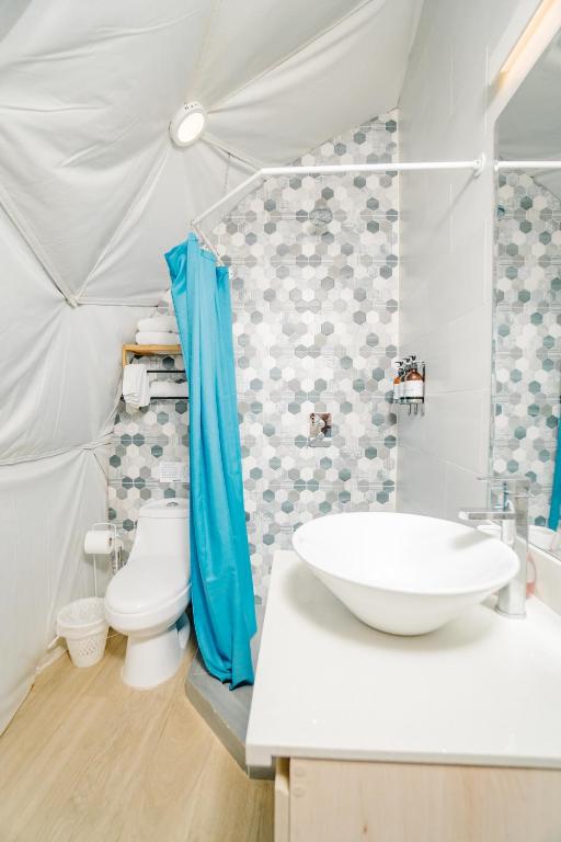 Koupelna v ubytování Glamping Tortuga Verde
