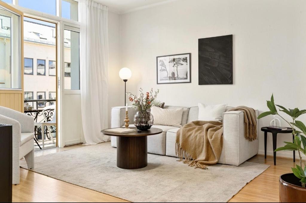 Ένα ή περισσότερα κρεβάτια σε δωμάτιο στο Experience Oslo from its very center