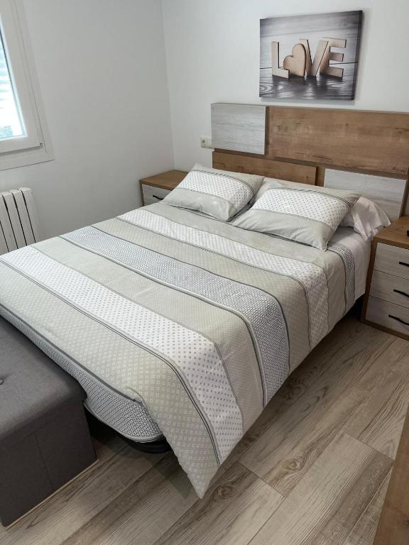 Postel nebo postele na pokoji v ubytování A casa do avó