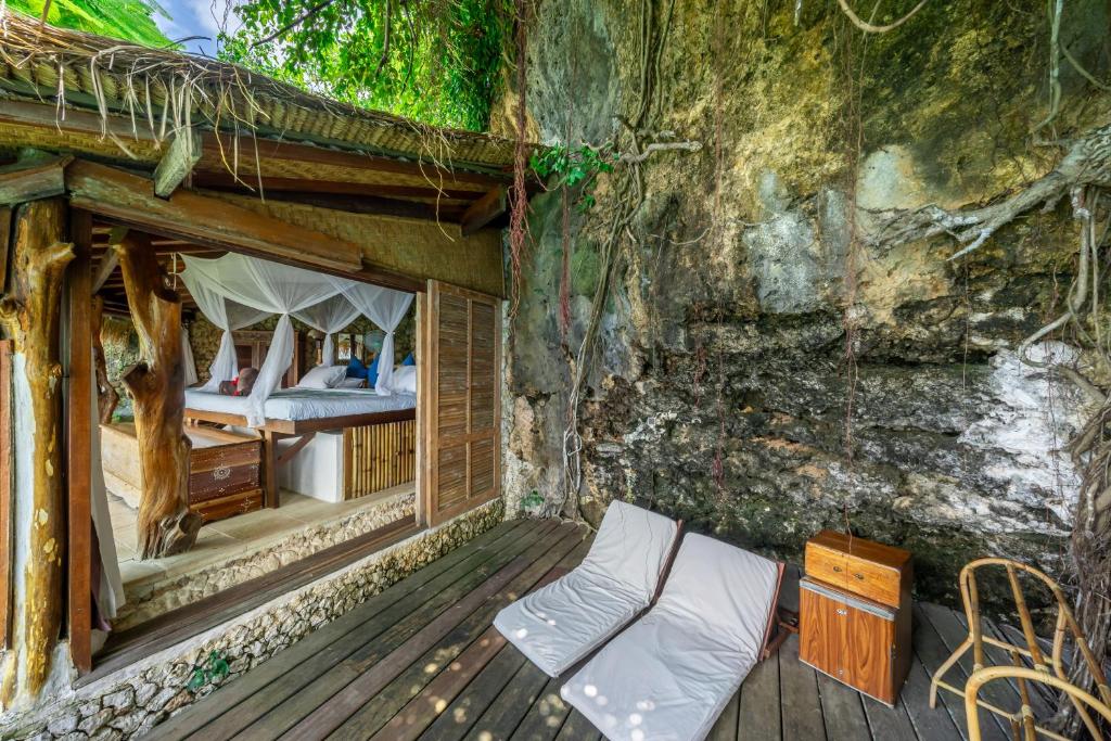 Balkón nebo terasa v ubytování Mu Bungalows
