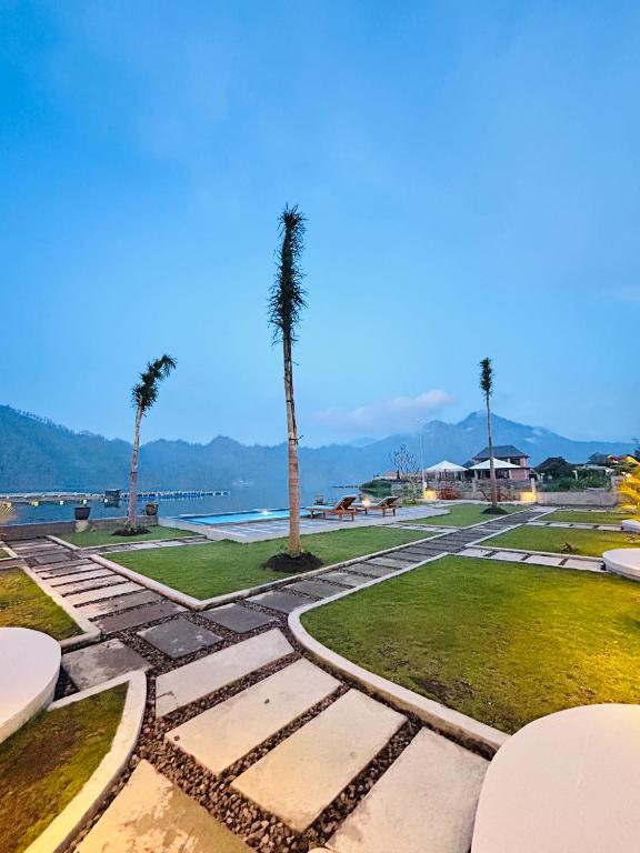 Landskap semula jadi dekat dengan lodge