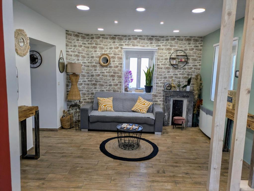 Χώρος καθιστικού στο Maison garde barrière