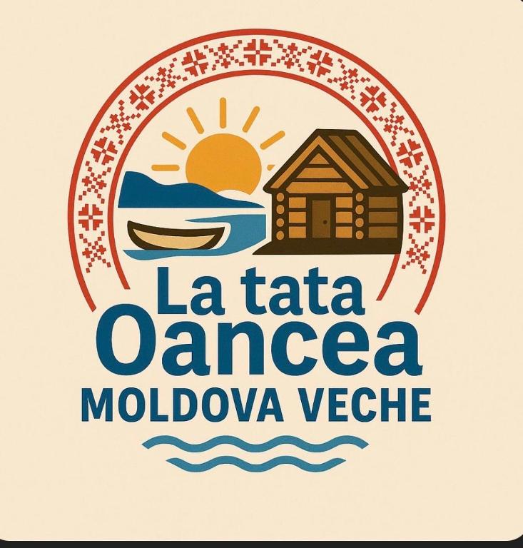 a logo for a volcano resort in theilippines at La Tata Oancea Moldova Veche in Moldova Veche