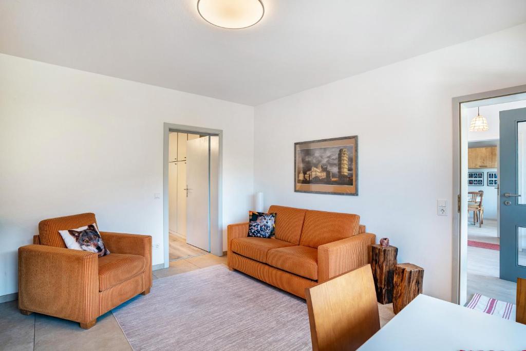Posezení v ubytování Ferienwohnung Kuckuckslockennest