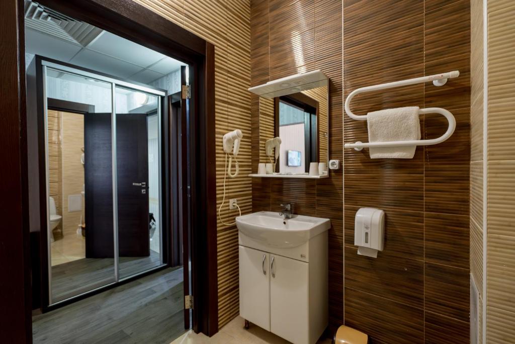 Koupelna v ubytování Hotel Verhovina