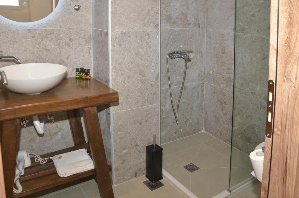 Koupelna v ubytování Centroom Suites