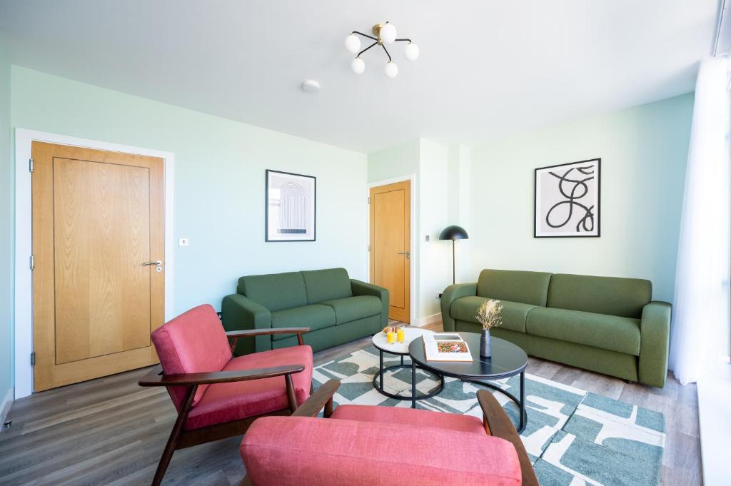 Posezení v ubytování Staycity Aparthotels Dublin Augustine