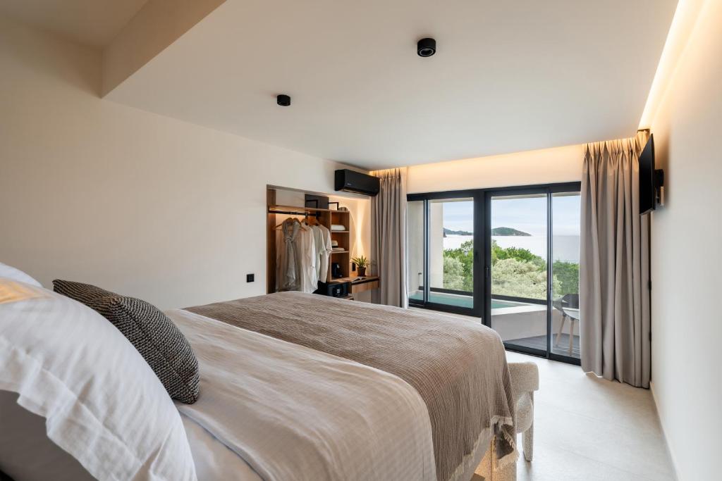 Voodi või voodid majutusasutuse Nimfi Suites toas
