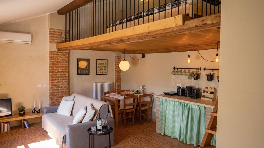 Posezení v ubytování Cà di Frè B&B