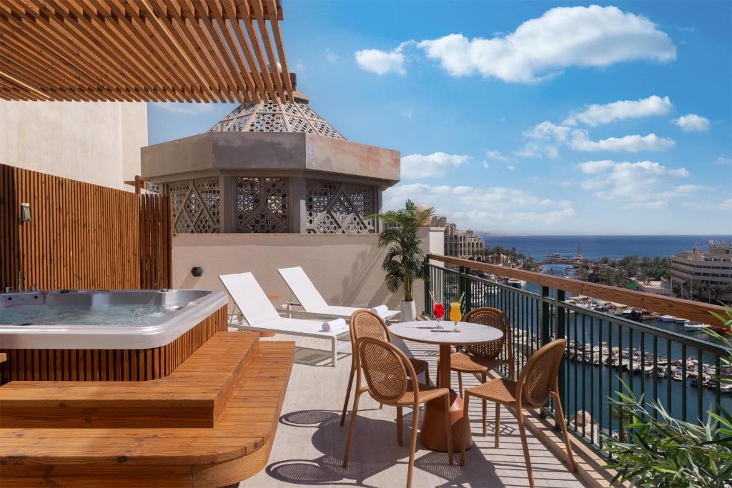 Ein Balkon oder eine Terrasse in der Unterkunft U Magic Palace