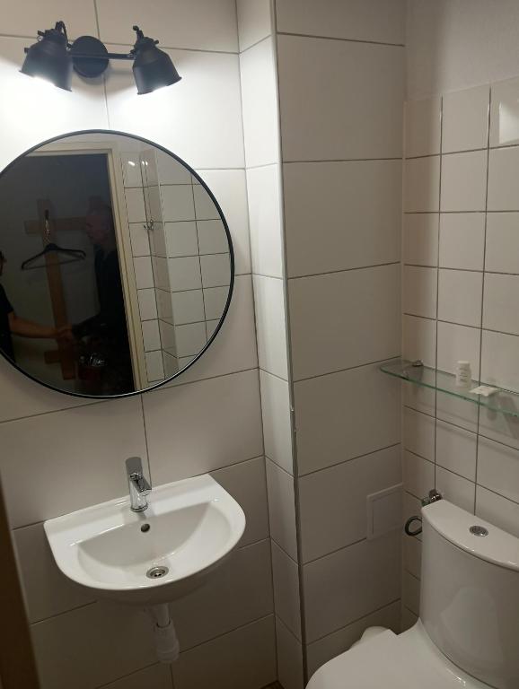 Kúpeľňa v ubytovaní Hotel Sowa
