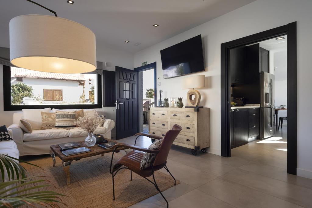 Posezení v ubytování La Playa Suites Suances