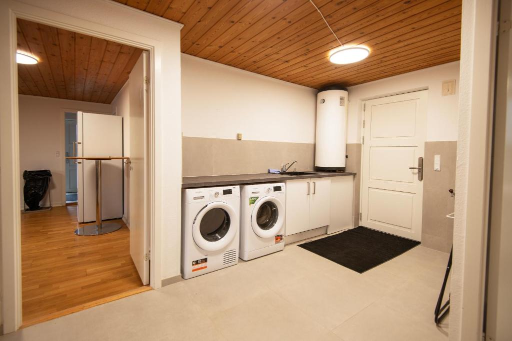 Kuchyň nebo kuchyňský kout v ubytování Hotel Korning