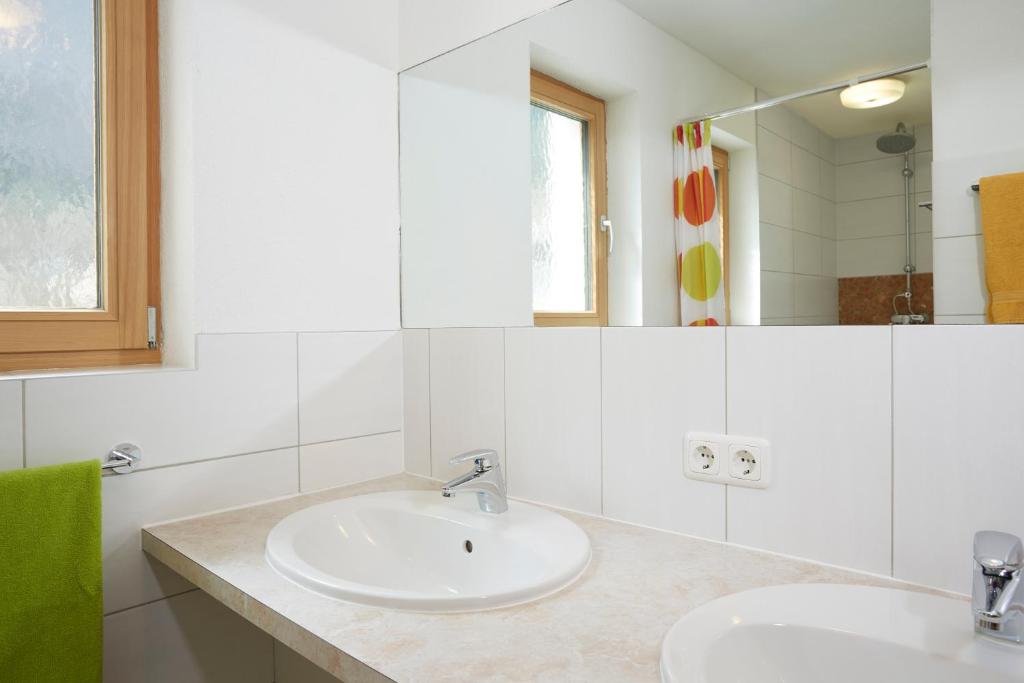 Koupelna v ubytování Chalet Pienz