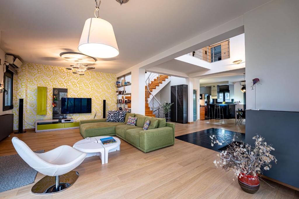 O zonă de relaxare la Designer villa - Ioannina