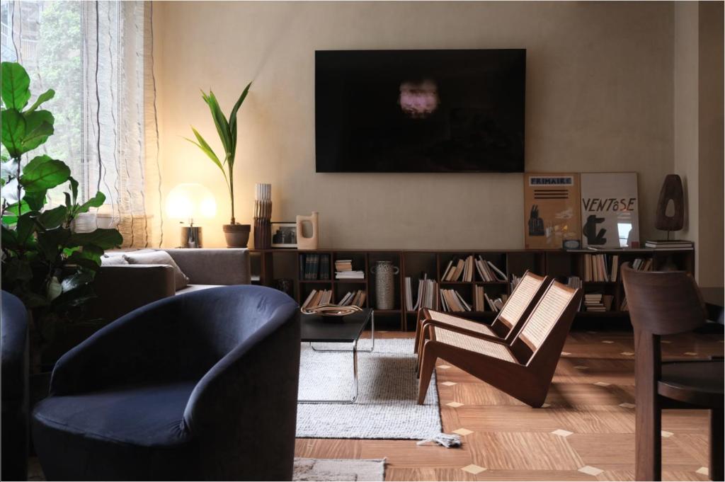 TV a/nebo společenská místnost v ubytování c-hotels Atlantic