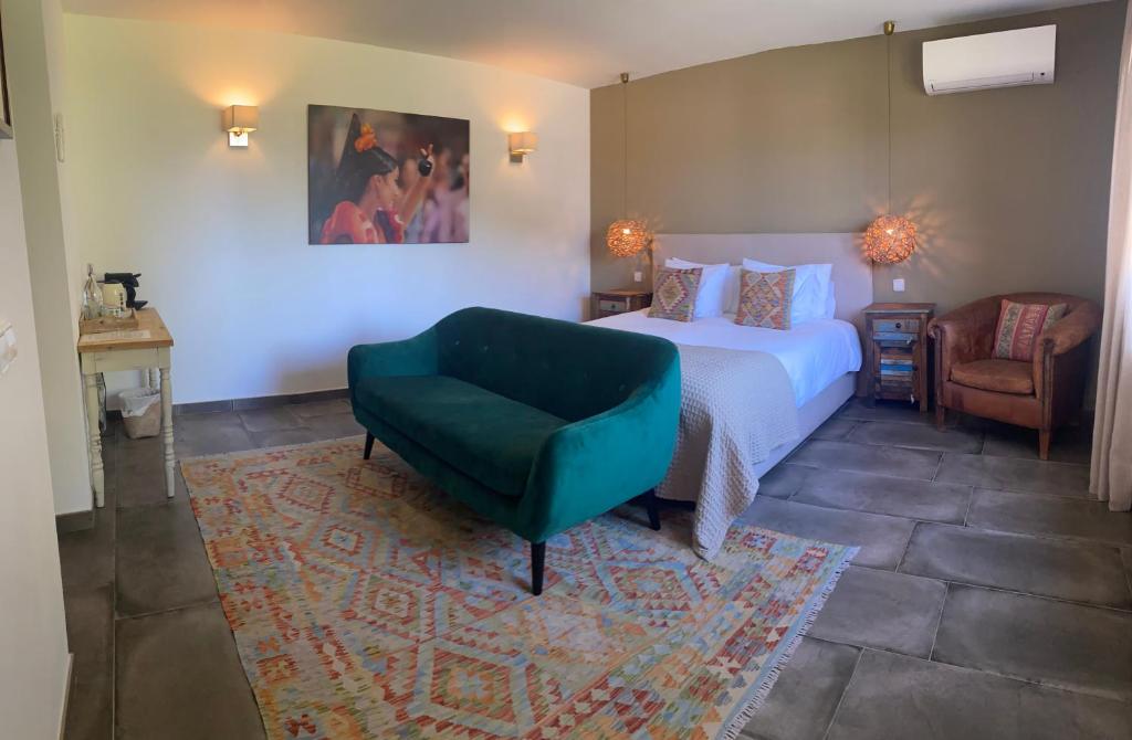 Łóżko lub łóżka w pokoju w obiekcie B&B Casa Luz del Sur, adults only
