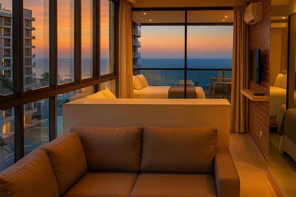 Uma área de estar em Reserva Madero Loft Natal Hotel