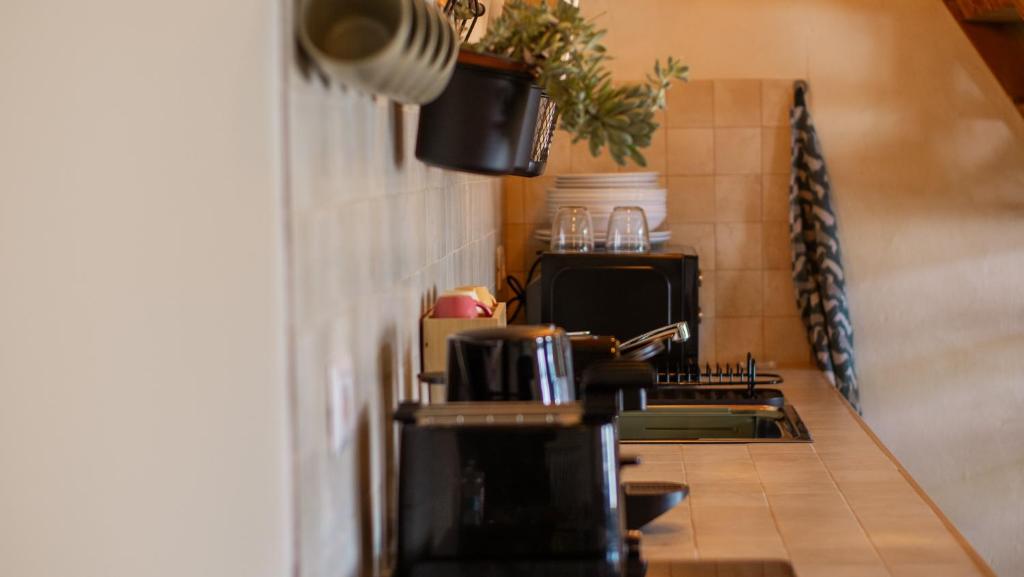 Kuchyň nebo kuchyňský kout v ubytování Cà di Frè B&B