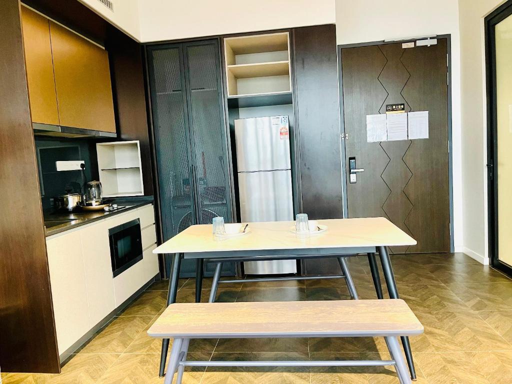 Kuchyň nebo kuchyňský kout v ubytování My Residence Villa Scarletz KLCC